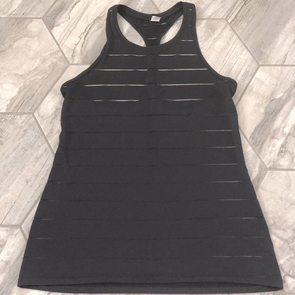 Athleta High Neck Black Racerback Tank